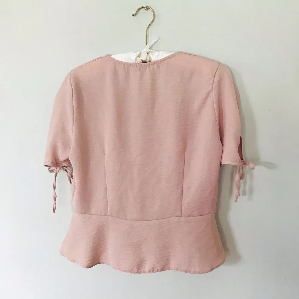 Topshop | pink peplum top | size 10 - Picture 5 of 5